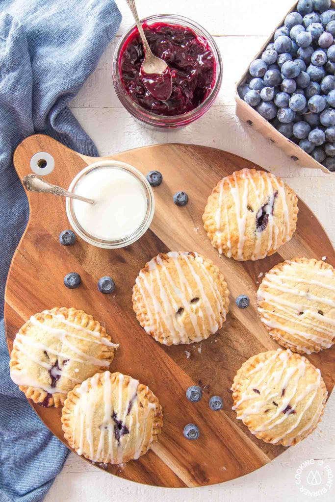 hand pies on a cutting board