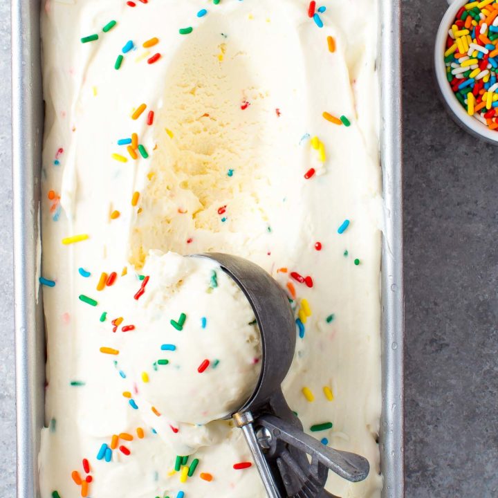 No Churn Birthday Cake Ice Cream