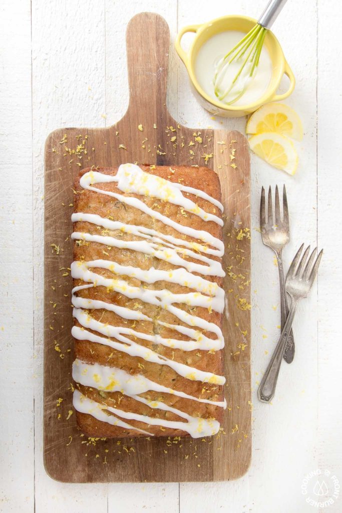 lemon zucchini bread with glaze