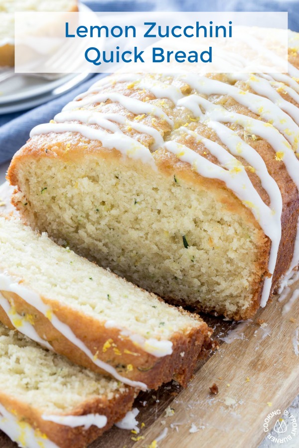 When life gives you zucchini, you must try this Lemon Zucchini Quick Bread. It is so easy to make, super moist and bursting with fresh lemon flavor. It makes a great snack any time of the day! #zucchinibread #lemon #quickbread