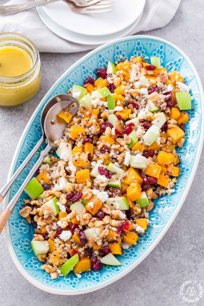 plate of butternut squash salad