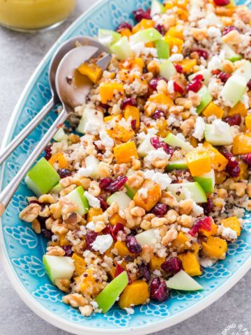 butternut squash salad on a plate