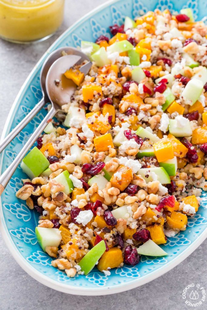 butternut squash salad on a plate