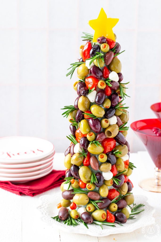 picture of olive christmas tree appetizer