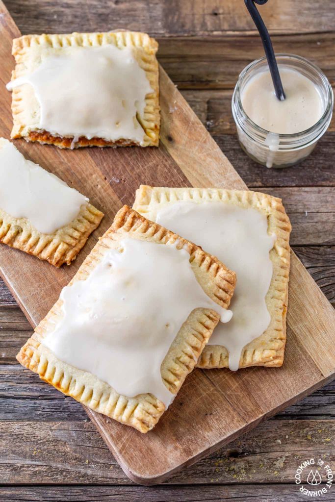 maple glazed pumpkin pop tarts on a board