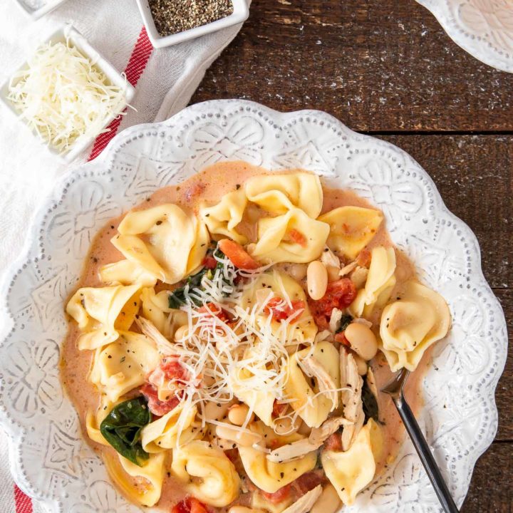 Creamy Tuscan Tortellini Soup