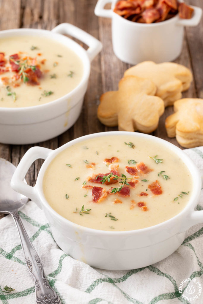 soup with shamrock biscuits