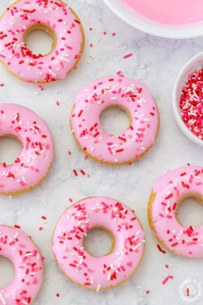 baked donuts on a board