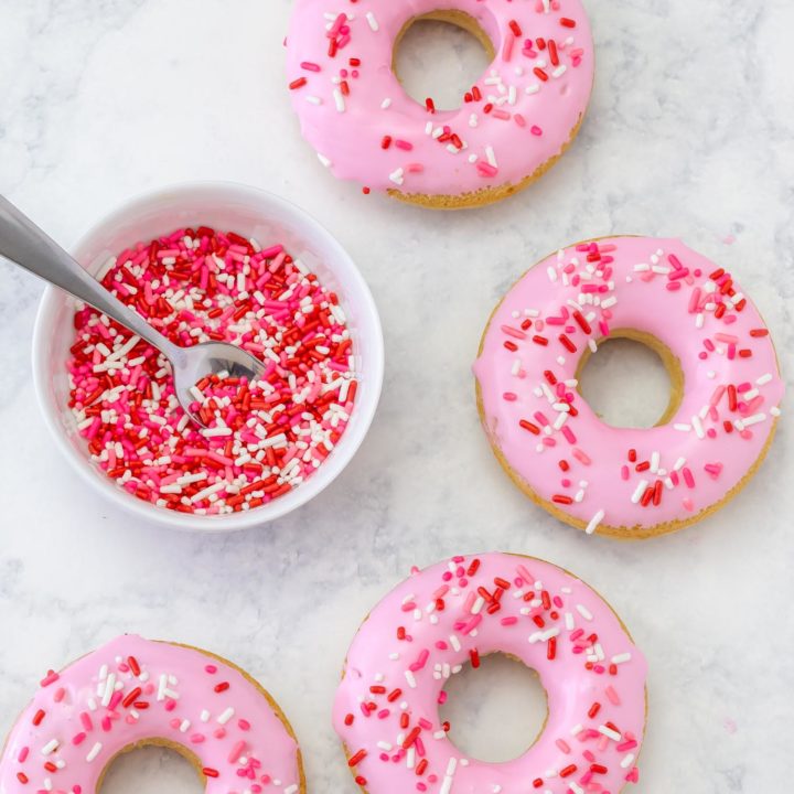 Valentine Baked Vanilla Donuts