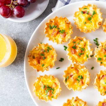 Mini Ham Cheddar Quiche | Cooking on the Front Burner
