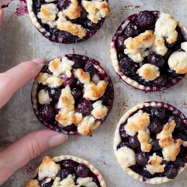 Mini Fresh Blueberry Lemon Pies