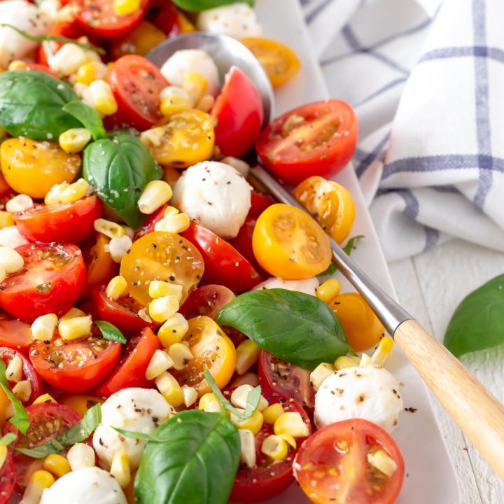 Fresh Corn Caprese Salad