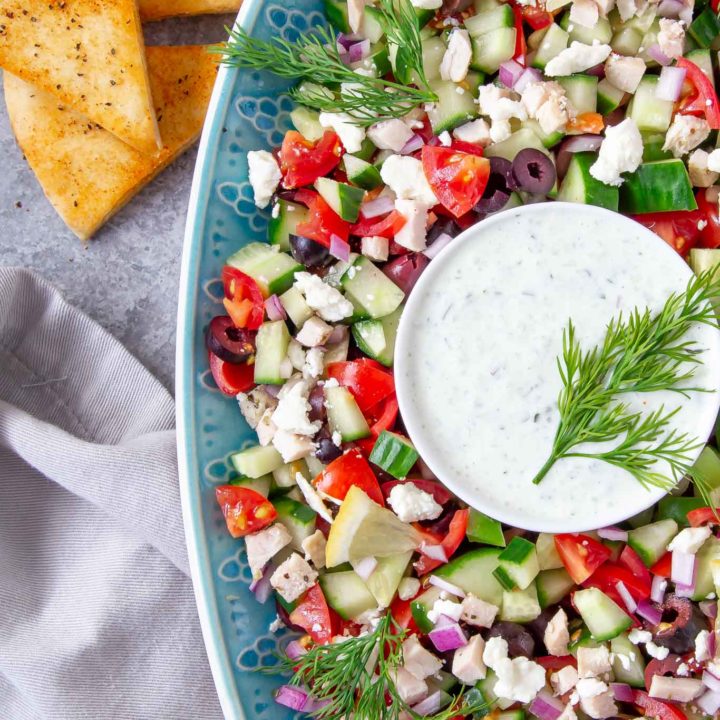 Greek Chicken Pita Nachos