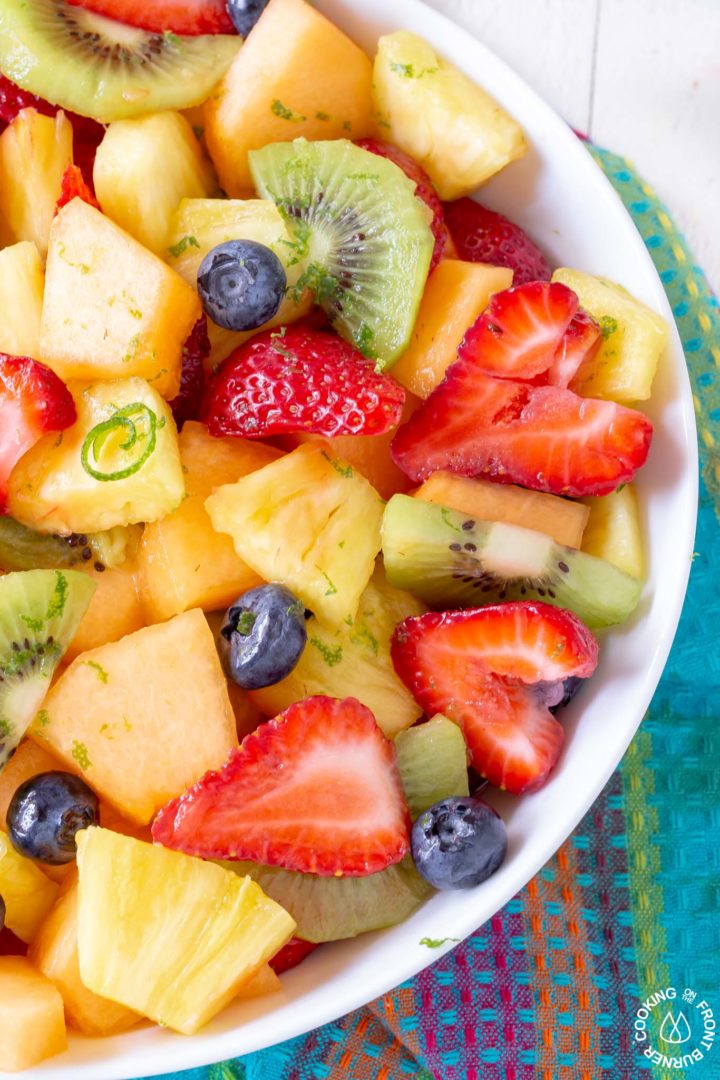 fresh fruit in a white bowl