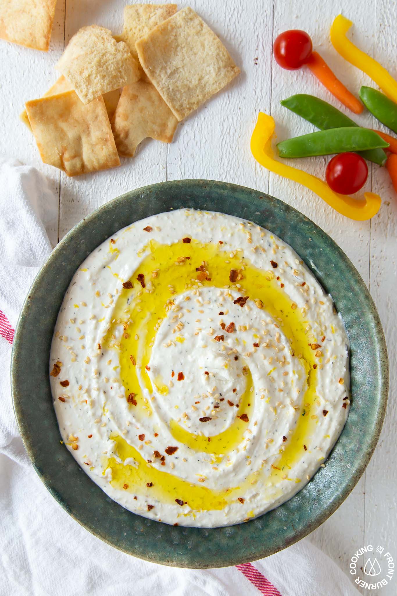 Easy Lemon Whipped Feta Dip | Cooking on the Front Burner