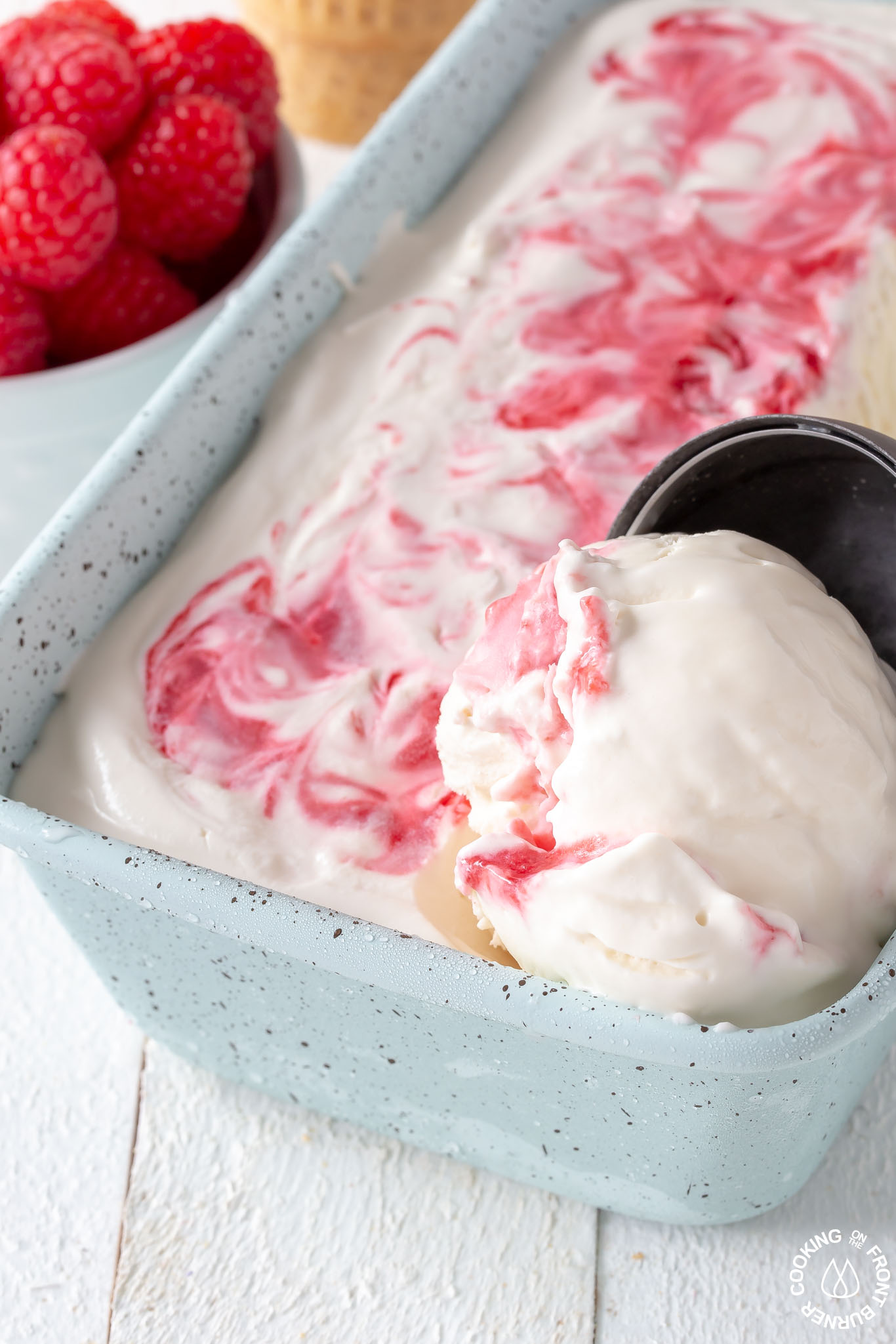 raspberry ice cream without ice cream maker