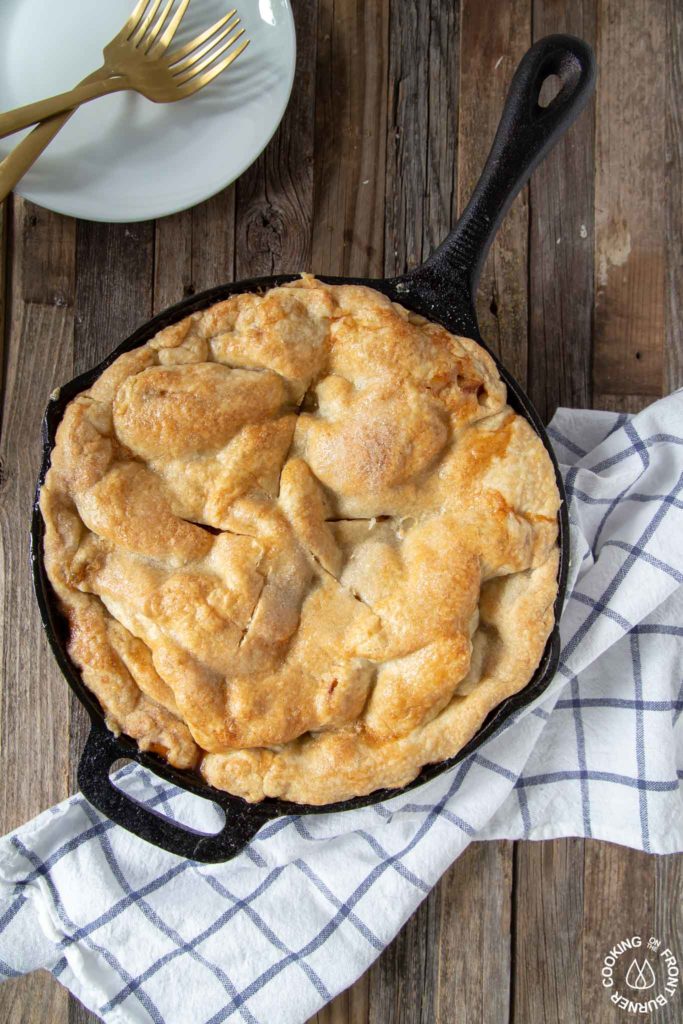 Cast-Iron-Skillet Diced-Apple Pie