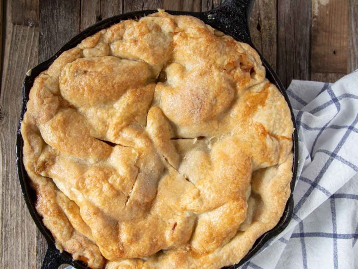 All American Apple Pie in a Cast Iron Lodge Skillet