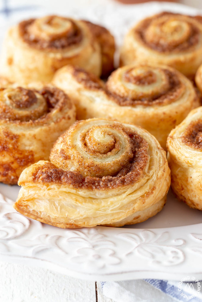 close up of pumpkin spice rolls