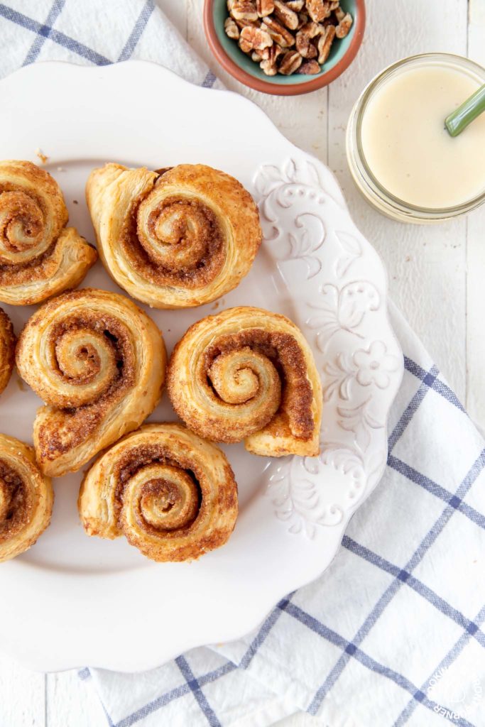 unglazed pumpkin spice rolls on a plate