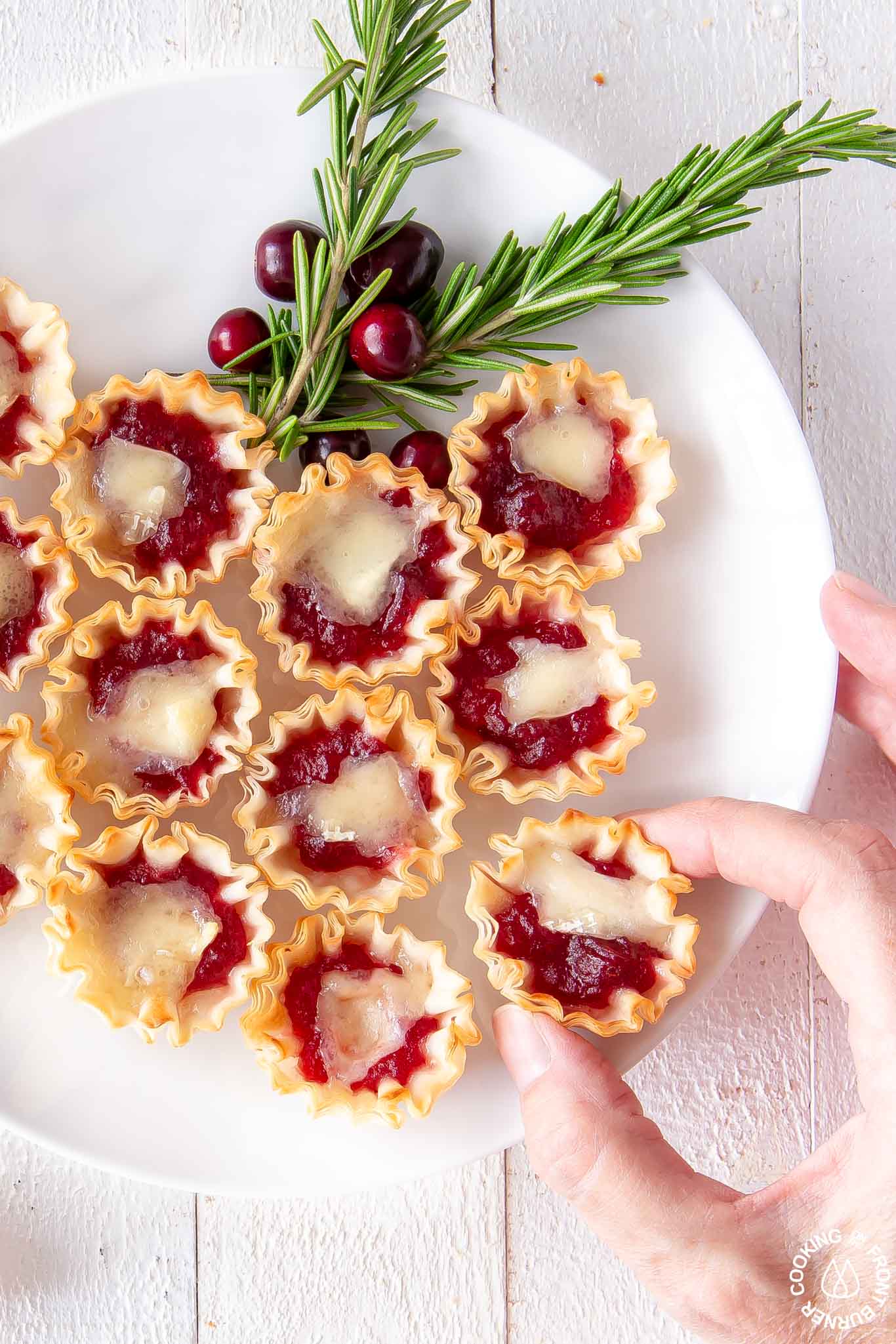 Cranberry Orange Brie Tarts | Cooking on the Front Burner