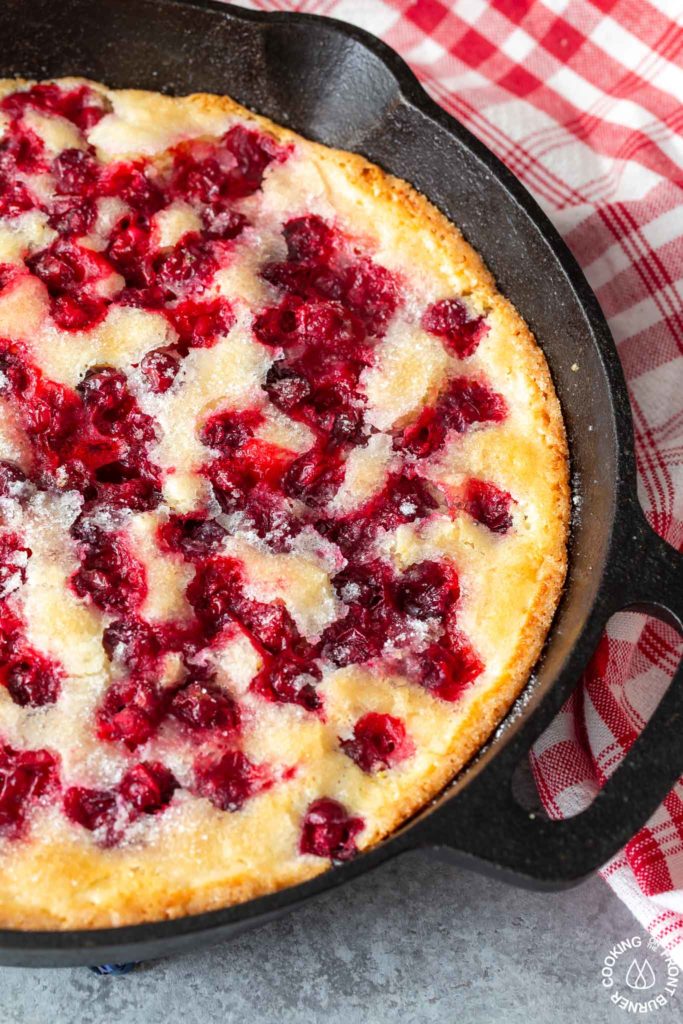 cranberry bread in a skillet