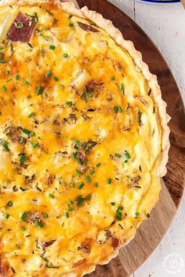 Easy Loaded Baked Potato Quiche | Cooking on the Front Burner