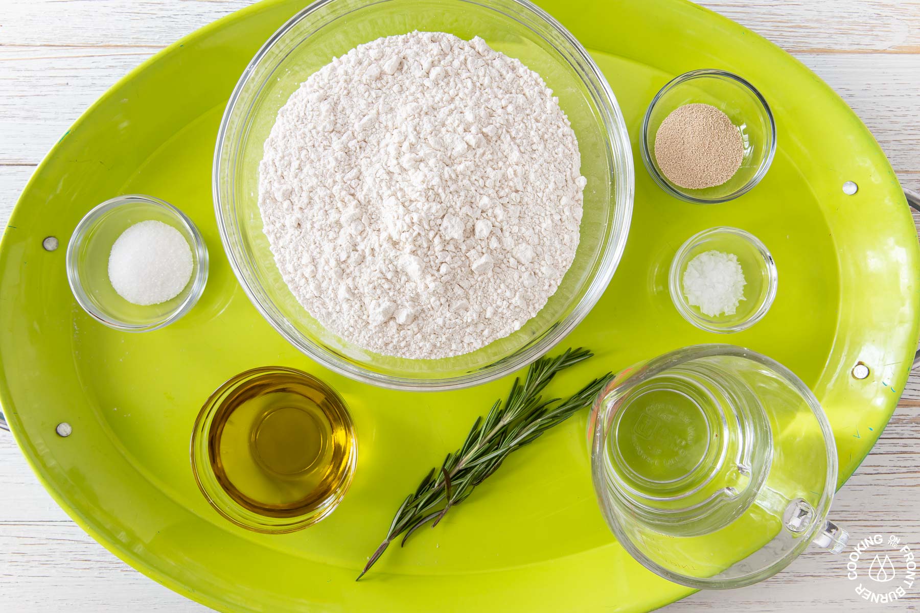 ingredients needed to make skillet focaccia bread