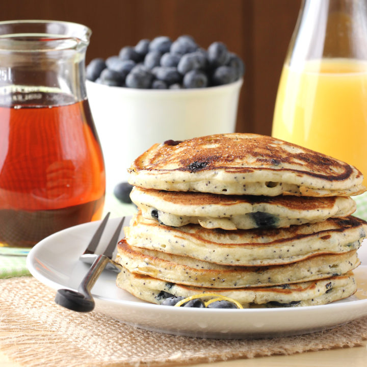 Lemon Blueberry Poppy Seed Pancakes