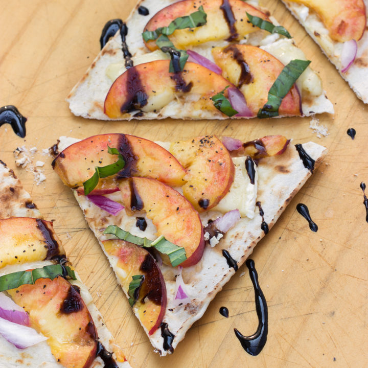 Peach and Brie Flatbread