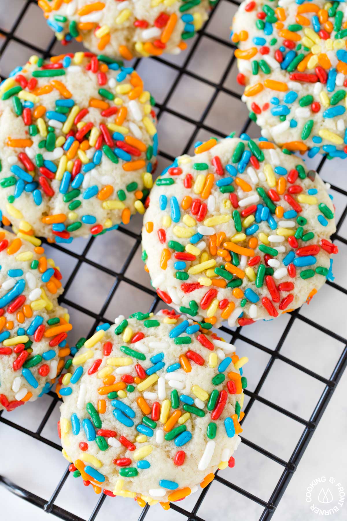 baked cookies on a cooling rack