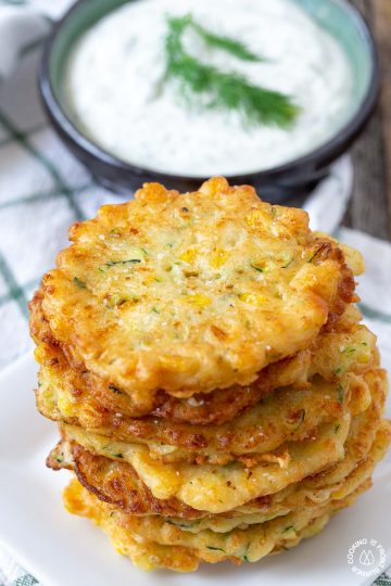 Zucchini Corn Fritters | Cooking on the Front Burner