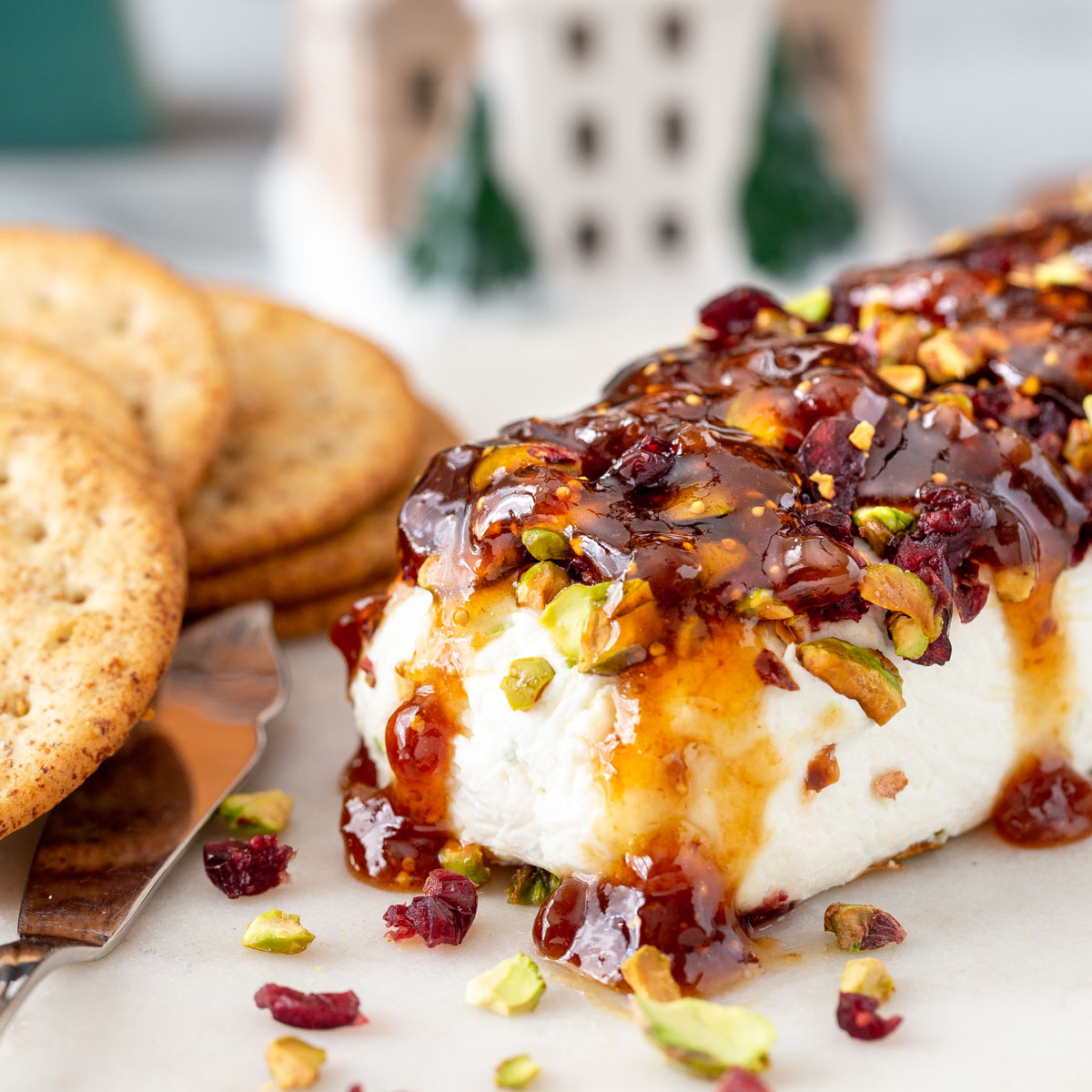 Cranberry Pistachio Fig Cheese Log