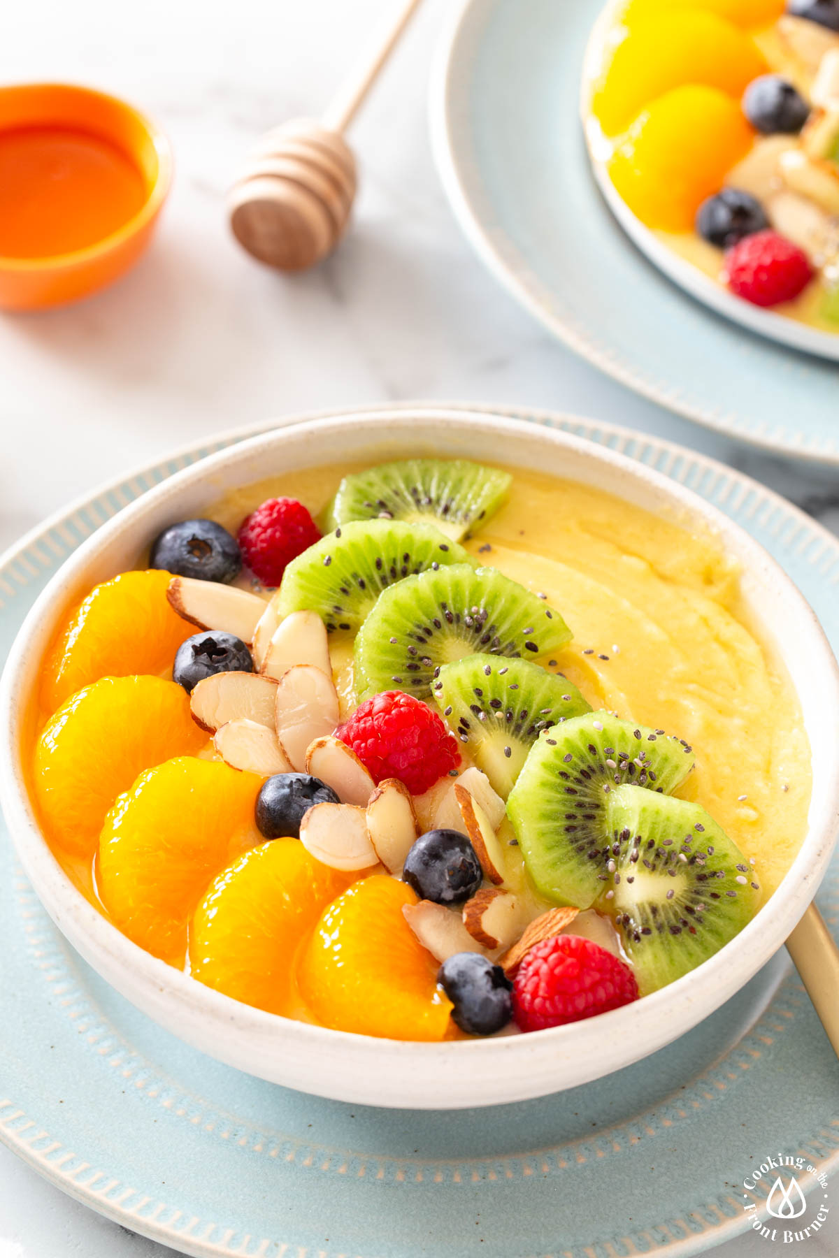 tropical smoothie in a bowl