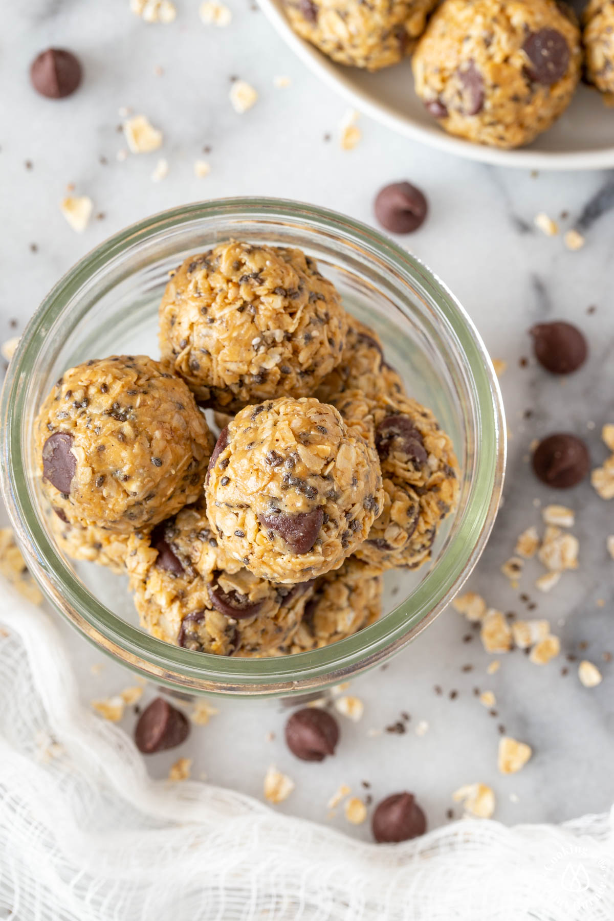 energy balls in a glass jar