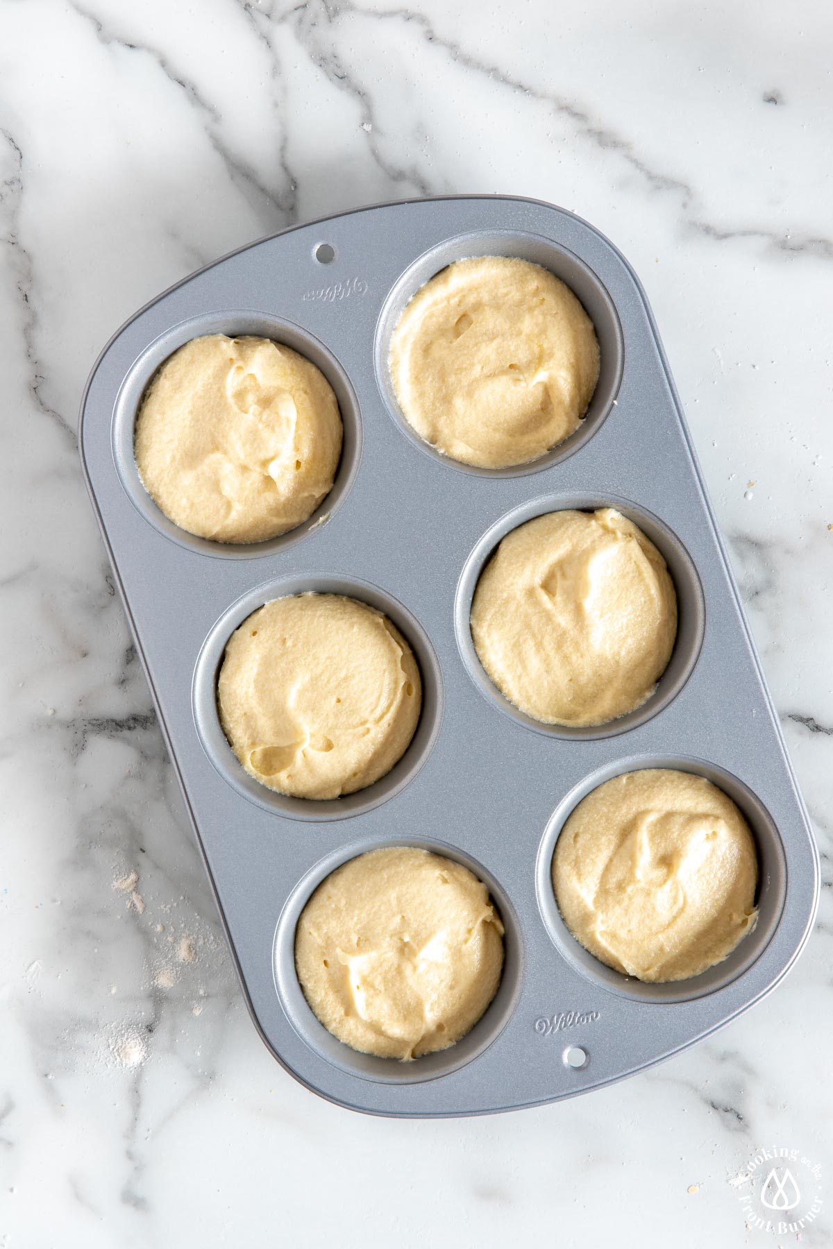 batter in muffin tins