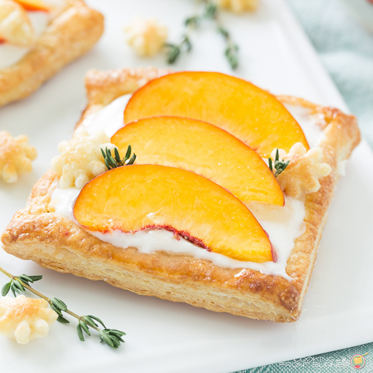 Fresh Peach Tart (Puff Pastry)